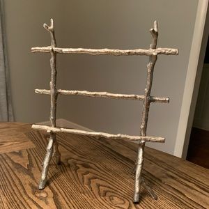 Silver Metallic Jewelry Stand -tree branches
